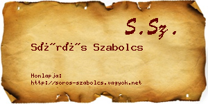 Sörös Szabolcs névjegykártya